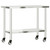 Kitchen Work Table with Wheels 43.3"x21.7"x33.5" Stainless Steel A949-376464