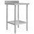 Kitchen Work Table with Backsplash 23.6"x23.6"x36.6" Stainless Steel A949-51185