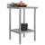 Kitchen Work Table with Backsplash 23.6"x23.6"x36.6" Stainless Steel A949-51185