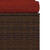 3 Seat Patio Sofa with Cushions Brown Poly Rattan A949-317550