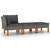 3 Piece Patio Lounge Set Poly Rattan and Solid Eucalyptus Wood A949-315760