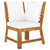 9 Piece Patio Lounge Set with Cushion Cream Solid Acacia Wood A949-3057775