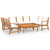 9 Piece Patio Lounge Set with Cushion Cream Solid Acacia Wood A949-3057775