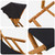 Deck Chair 4 pcs 3 Position Solid Eucalyptus Wood Black A949-3407802