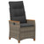 Reclining Garden Chair Grey and Dark Grey Poly Rattan A949-42026860