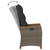 Reclining Garden Chair Grey and Dark Grey Poly Rattan A949-42026860