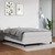 Box Spring Bed Frame White Full Faux Leather (US Only) A949-3121076