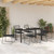 Garden Dining Set 7 pcs Black Powder-Coated Steel A949-3379392