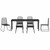 Garden Dining Set 7 pcs Black Powder-Coated Steel A949-3379392