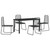 Garden Dining Set 5 pcs Black Powder-Coated Steel A949-3379389