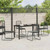 Garden Dining Set 5 pcs Black Powder-Coated Steel A949-3379389