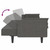 2-Seater Sofa Bed with Two Pillows Dark Gray Fabric A949-375834