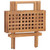 3 Piece Folding Patio Dining Set with Cushion Solid Teak Wood A949-3063206