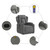 Massage Recliner Chair Dark Grey Fabric A949-3205569
