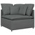 Modular Sofa with Footstool&Cushions Fabric Dark Gray A949-3321298