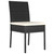 5 Piece Patio Dining Set Poly Rattan Black A949-3065694