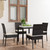 5 Piece Patio Dining Set Poly Rattan Black A949-3065694