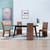 Dining Chairs 4 pcs Brown Faux Suede Leather A949-249201