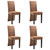 Dining Chairs 4 pcs Brown Faux Suede Leather A949-249201