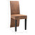 Dining Chairs 4 pcs Brown Faux Suede Leather A949-249201