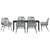 Garden Dining Set 7 pcs Grey Poly Rattan A949-3380888