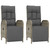 5 Piece Patio Dining Set with Cushions Black and Gray Poly Rattan A949-3185185