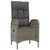 5 Piece Patio Dining Set with Cushions Black and Gray Poly Rattan A949-3185185