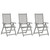 Patio Reclining Chairs 3 pcs with Cushions Solid Acacia Wood A949-3064728