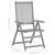 Patio Reclining Chairs 3 pcs with Cushions Solid Acacia Wood A949-3064728
