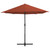 Garden Parasol with Aluminum Pole 181.1"x106.3" Terracotta A949-44872