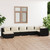 7 Piece Patio Lounge Set with Cushions Poly Rattan Black A949-3101823