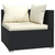 7 Piece Patio Lounge Set with Cushions Poly Rattan Black A949-3101823
