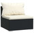 7 Piece Patio Lounge Set with Cushions Poly Rattan Black A949-3101823