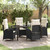 Garden Dining Set 5 pcs Black Poly Rattan A949-3380480