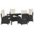 Garden Dining Set 5 pcs Black Poly Rattan A949-3380480