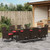 Table and Chair Set 9 pcs Brown PE Rattan A949-3379827