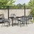 Garden Dining Set 5 pcs Grey Poly Rattan A949-3380886