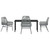 Garden Dining Set 5 pcs Grey Poly Rattan A949-3380886