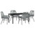 Garden Dining Set 5 pcs Grey Poly Rattan A949-3380886