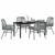 Garden Dining Set 5 pcs Grey Poly Rattan A949-3380886