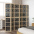 Room Divider 6 Panels Brown and Black Solid Wood Paulownia A949-358811