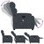Massage Recliner Chair Dark Gray Velvet A949-373512