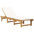 Folding Sun Lounger with Cushion Solid Acacia Wood A949-46490