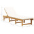 Folding Sun Lounger with Cushion Solid Acacia Wood A949-46490