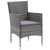 7 Piece Patio Dining Set with Cushions Poly Rattan Gray A949-3095025