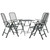 5 Piece Patio Dining Set Expanded Metal Mesh Anthracite A949-3084718