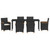 Garden Dining Set 7 pcs Black Poly Rattan A949-3381091