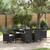 Garden Dining Set 7 pcs Black Poly Rattan A949-3381091