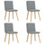 Dining Chairs 4 pcs Light Gray Fabric A949-3315297