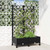 Garden planter with trellis and wheels Black PP A949-3422965